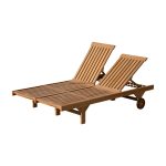 Teak Double Sun Lounger LOU - 08