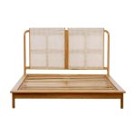 Teak Wood and Rattan Bed Frame TBF – 01