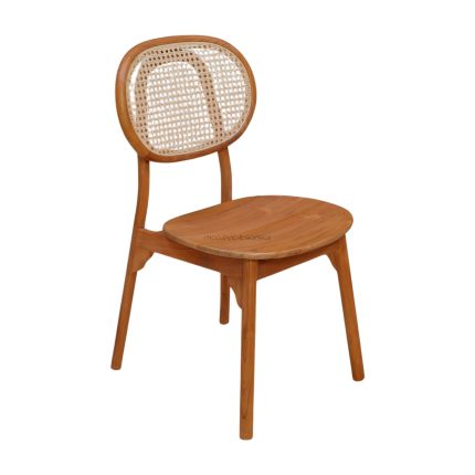 Solid Wood and Rattan Dining Chair DCI - 06