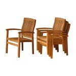 Teak Wood Outdoor Stacking Chair STC - 02