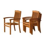 Teak Wood Outdoor Stacking Chair STC - 03