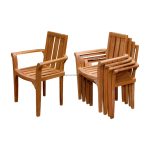 Teak Wood Outdoor Stacking Chair STC - 04