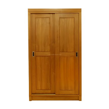 Solid Wood Sliding Door Wardrobe WDB - 03